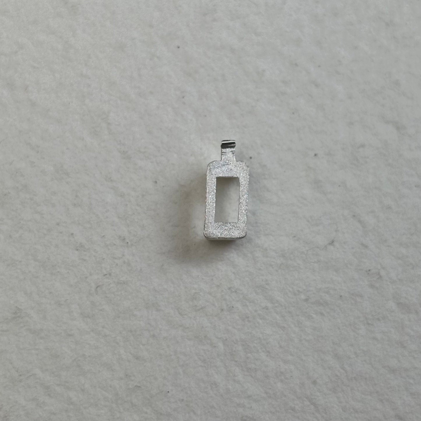 5mm x 3mm Baguette semi collet sterling silver cast stone setting