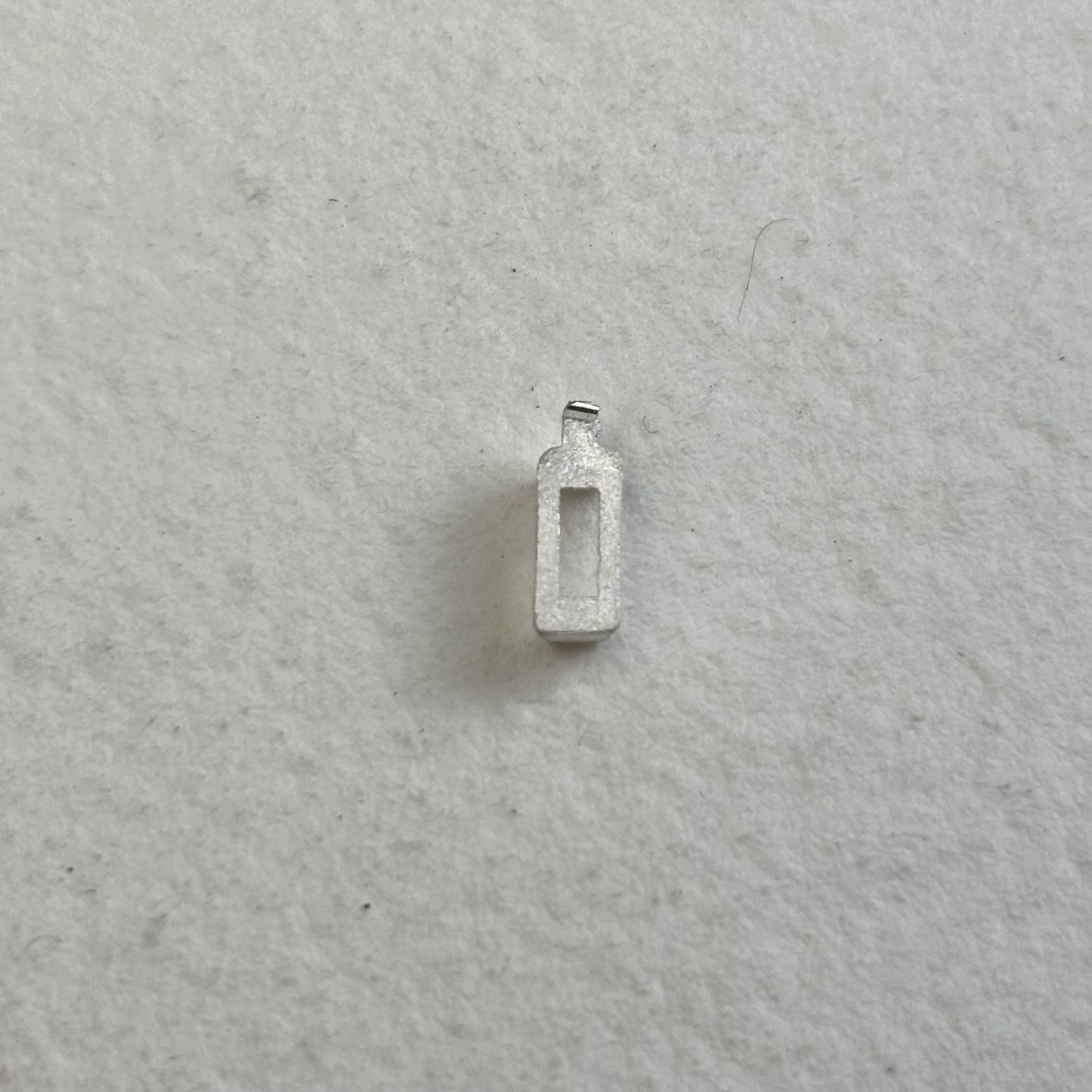 5mm x 2mm Baguette semi collet sterling silver cast stone setting
