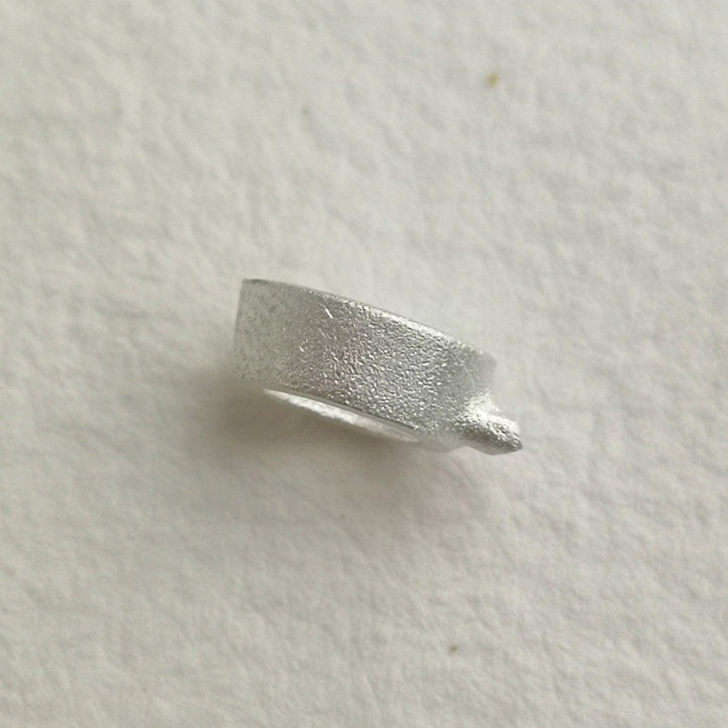 7x5mm Oval collet sterling silver cast stone setting