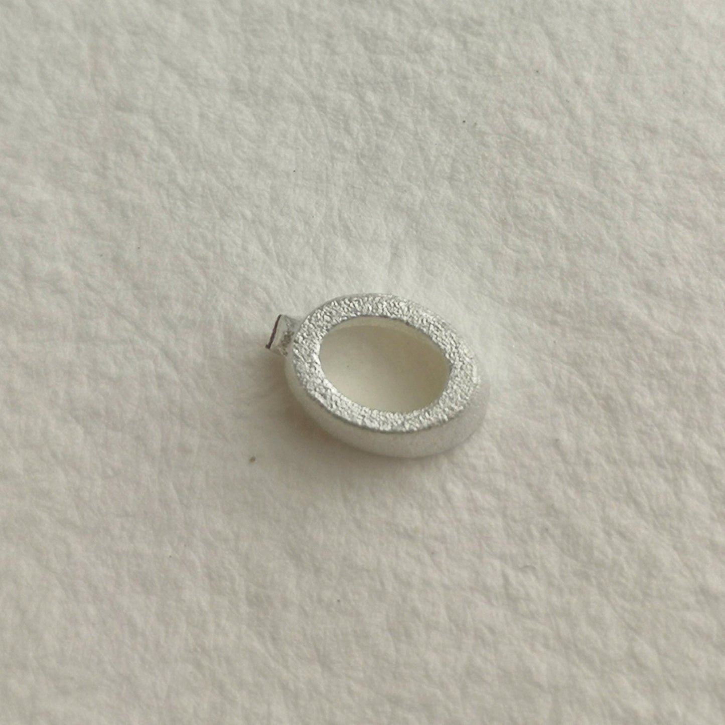 6x4mm Oval collet sterling silver cast stone setting
