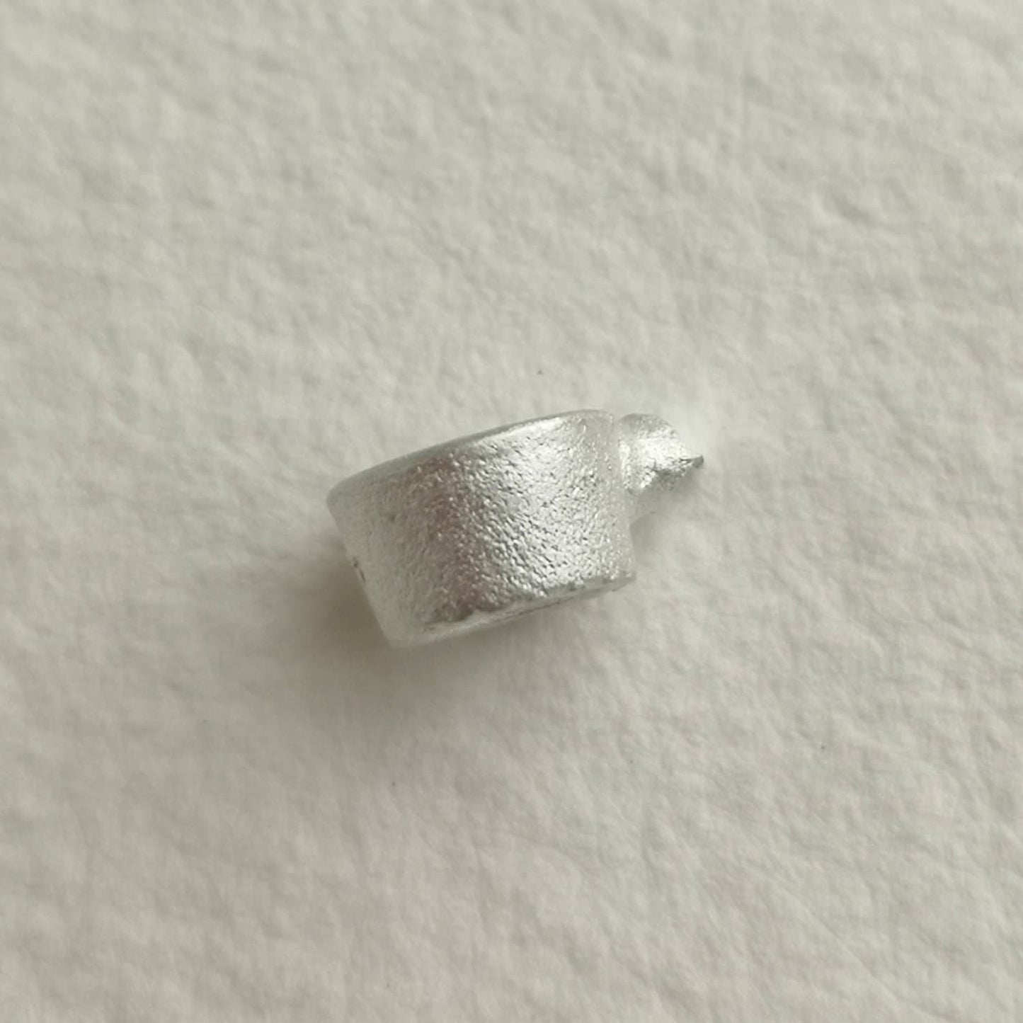 6mm Round collet sterling silver cast stone setting
