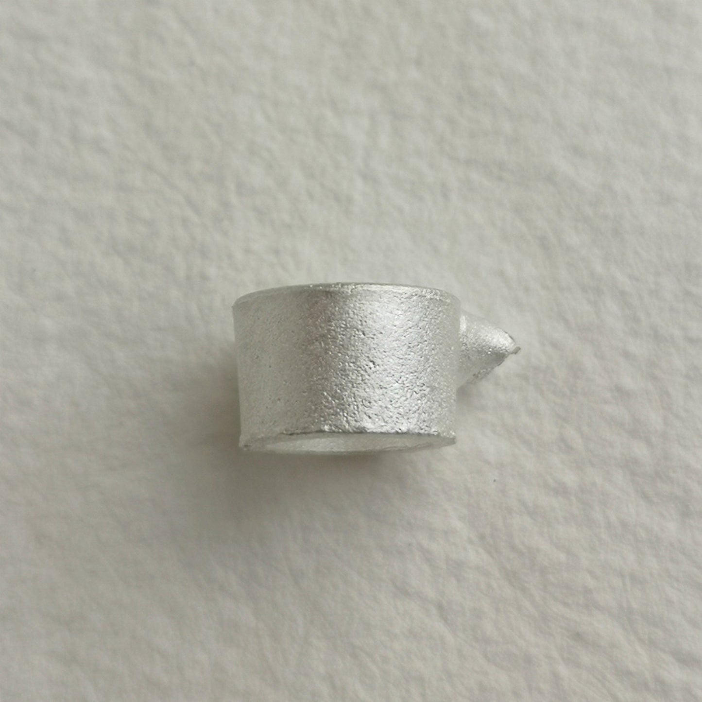 8mm Round collet sterling silver cast stone setting