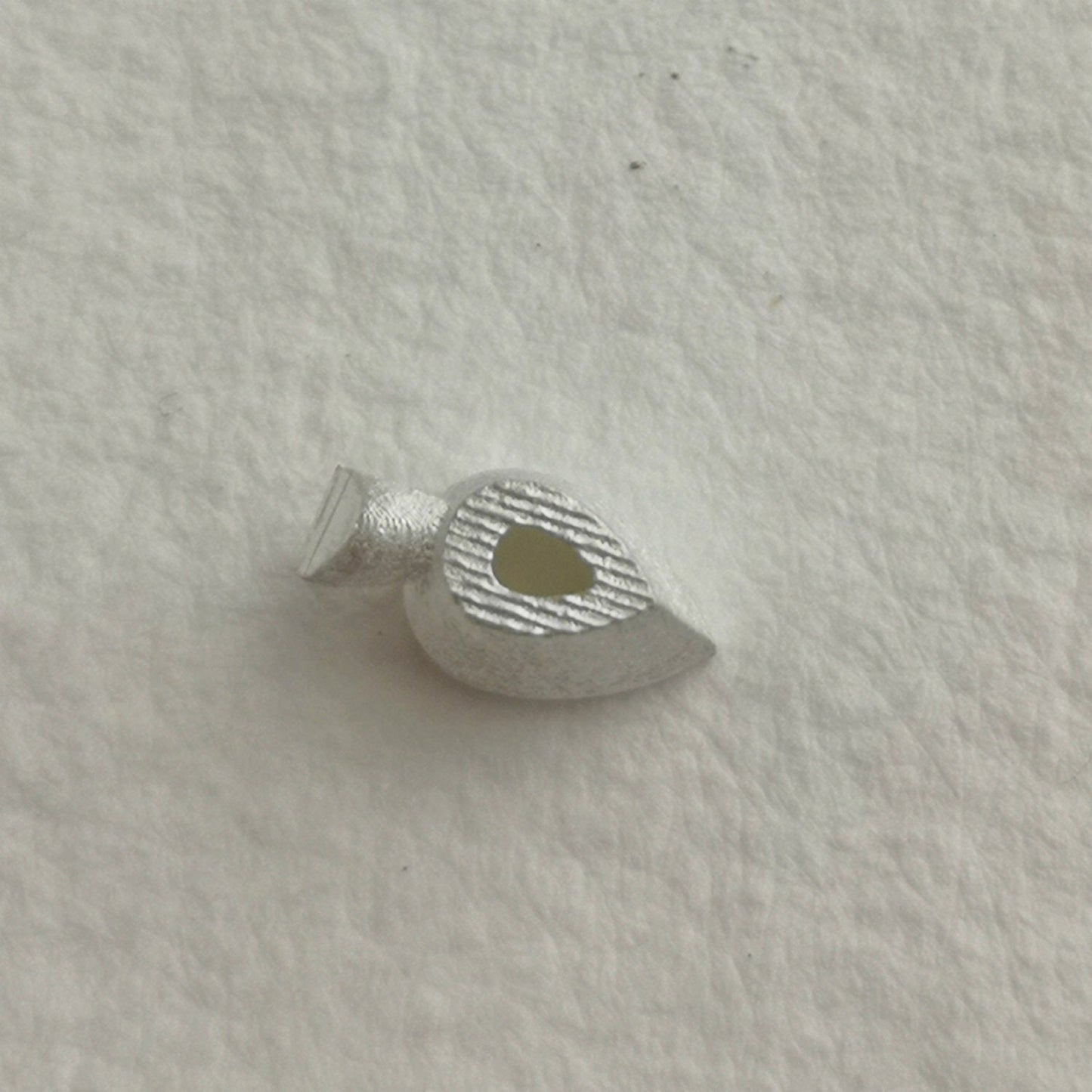 5x3mm Pear collet sterling silver cast stone setting