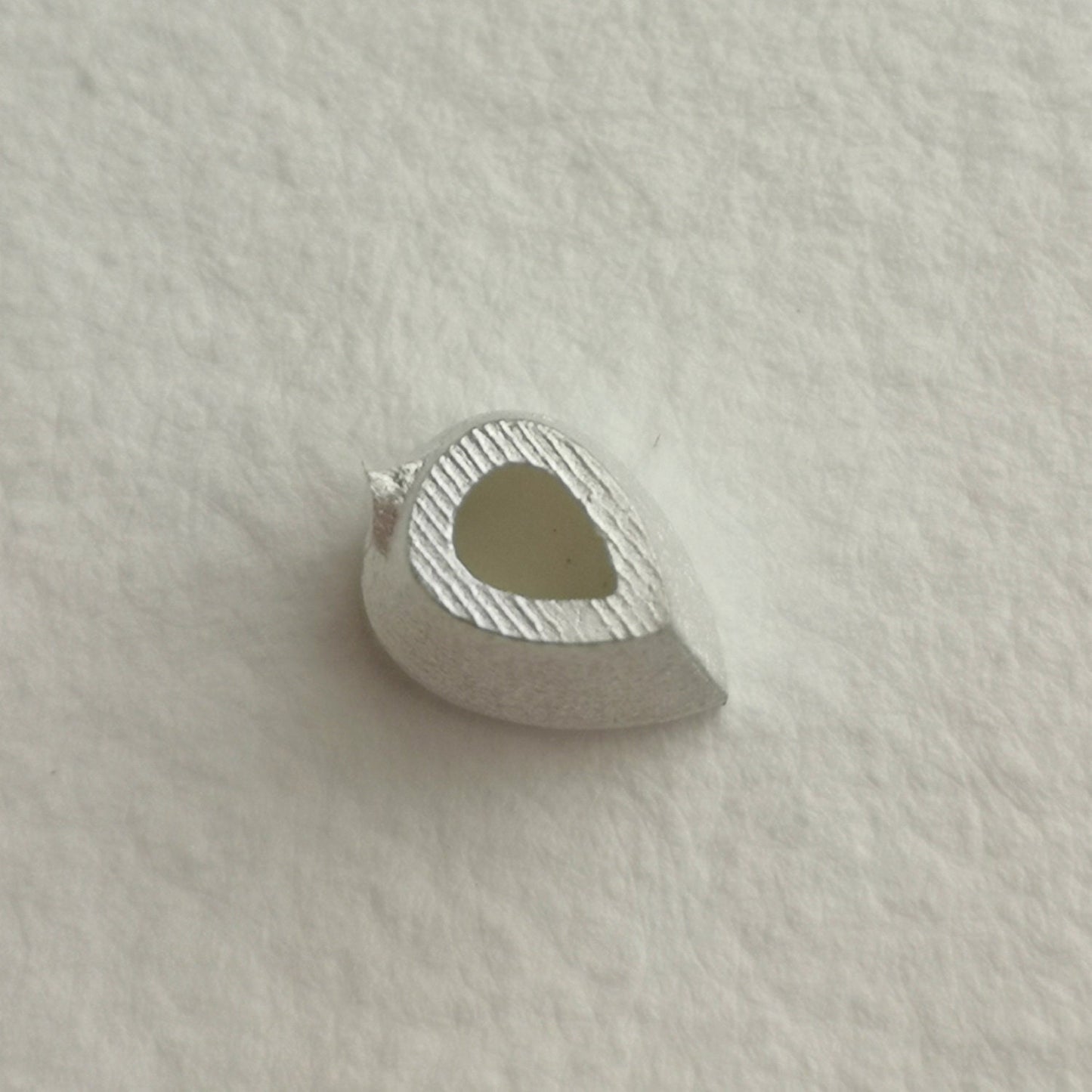 7x5mm Pear collet sterling silver cast stone setting