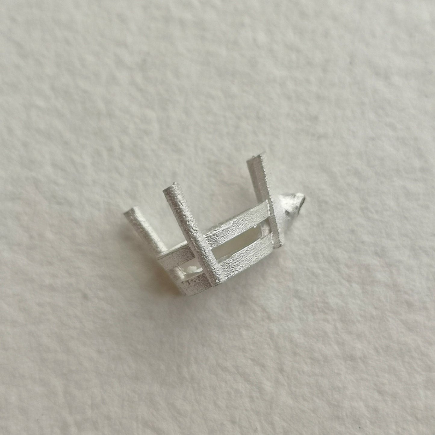10x8mm Three Claw Pear sterling silver cast stone Setting