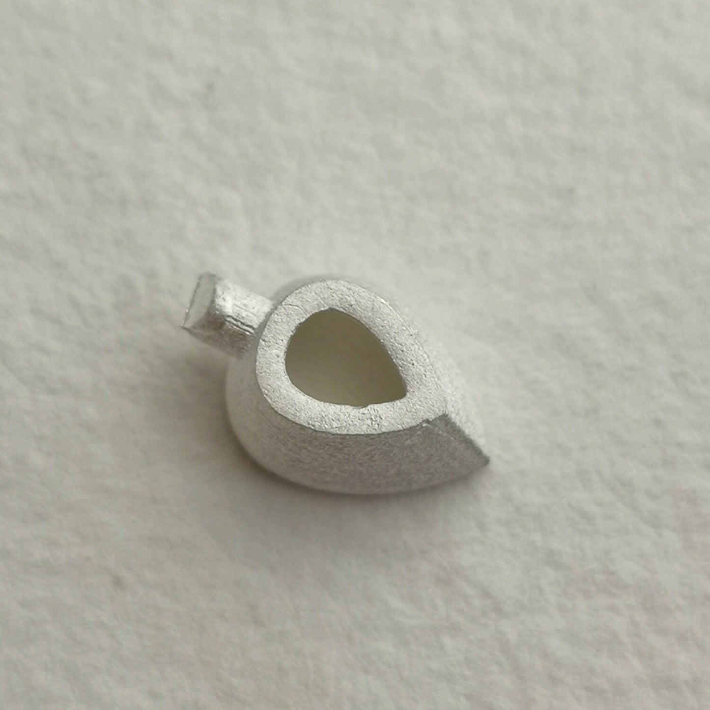 8x6mm Pear collet sterling silver cast stone Setting