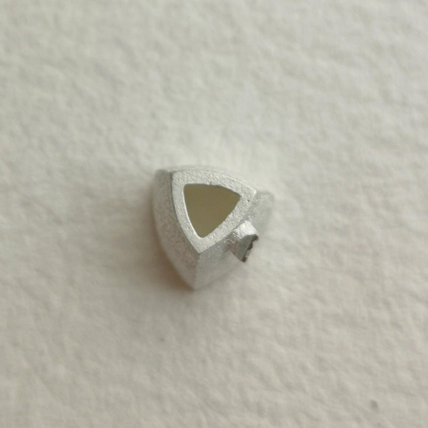 6mm Trillion collet sterling silver cast stone Setting