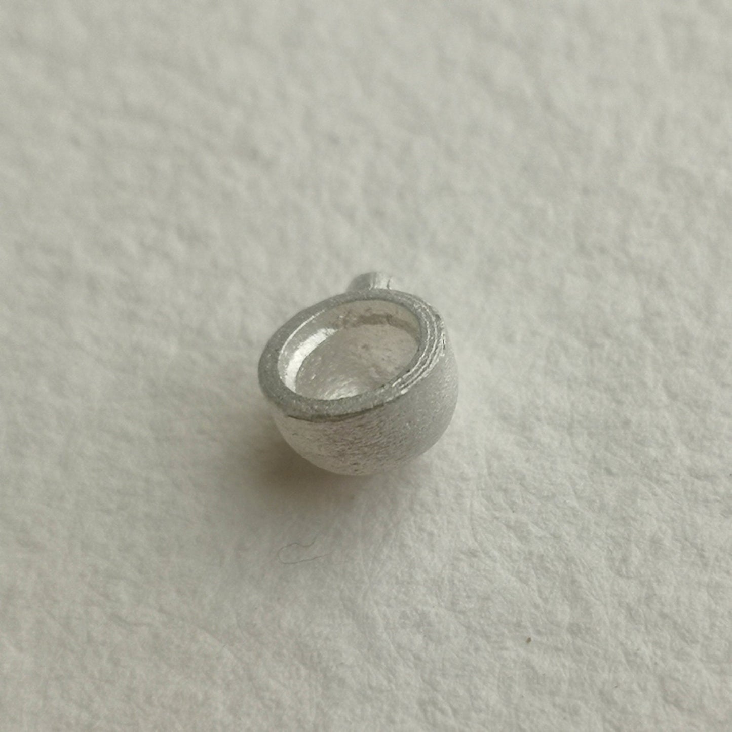 4mm Round Cup collet sterling silver cast stone Setting