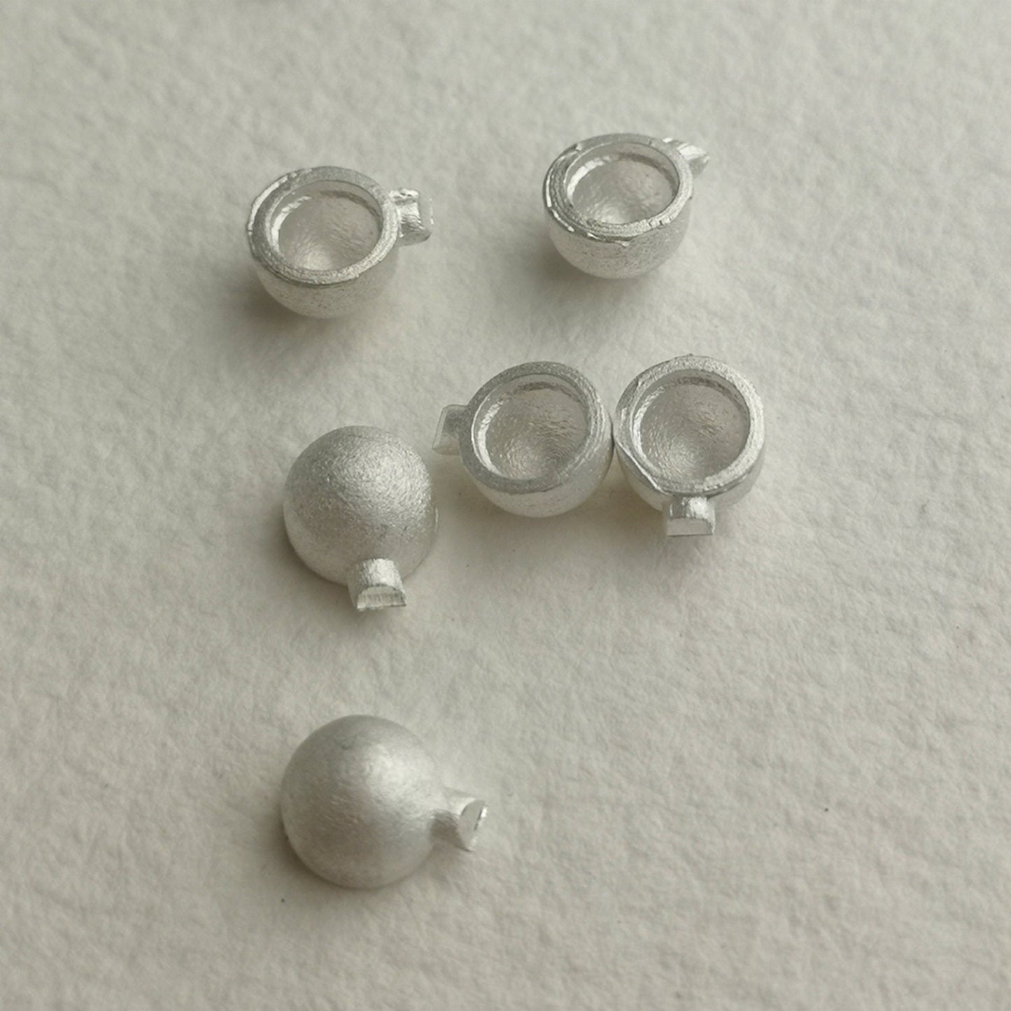 5mm Round Cup collet sterling silver cast stone Setting