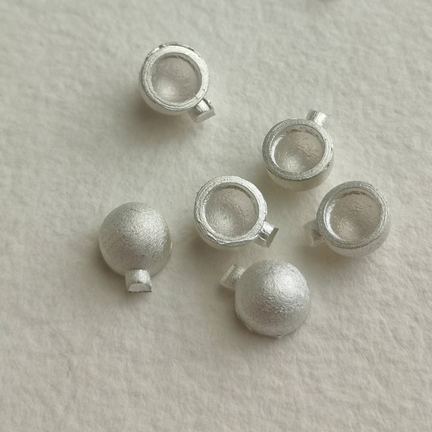 5mm Round Cup collet sterling silver cast stone Setting