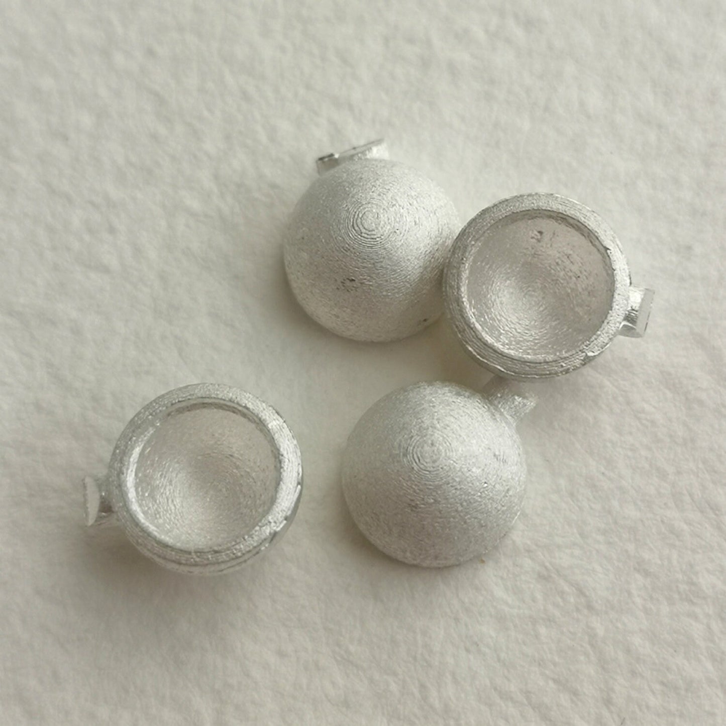 6mm Round Cup collet sterling silver cast stone setting
