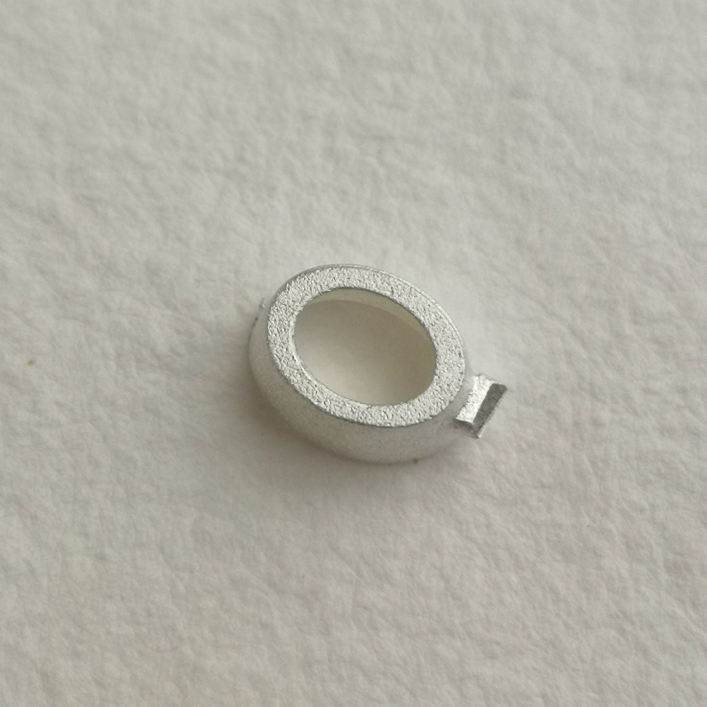 7x5mm Oval collet sterling silver cast stone setting