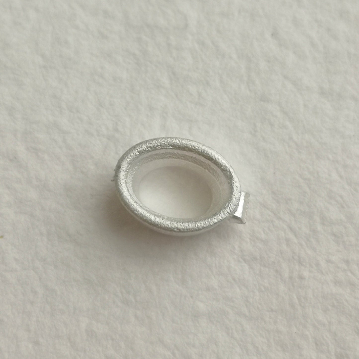 7x5mm Oval collet sterling silver cast stone setting