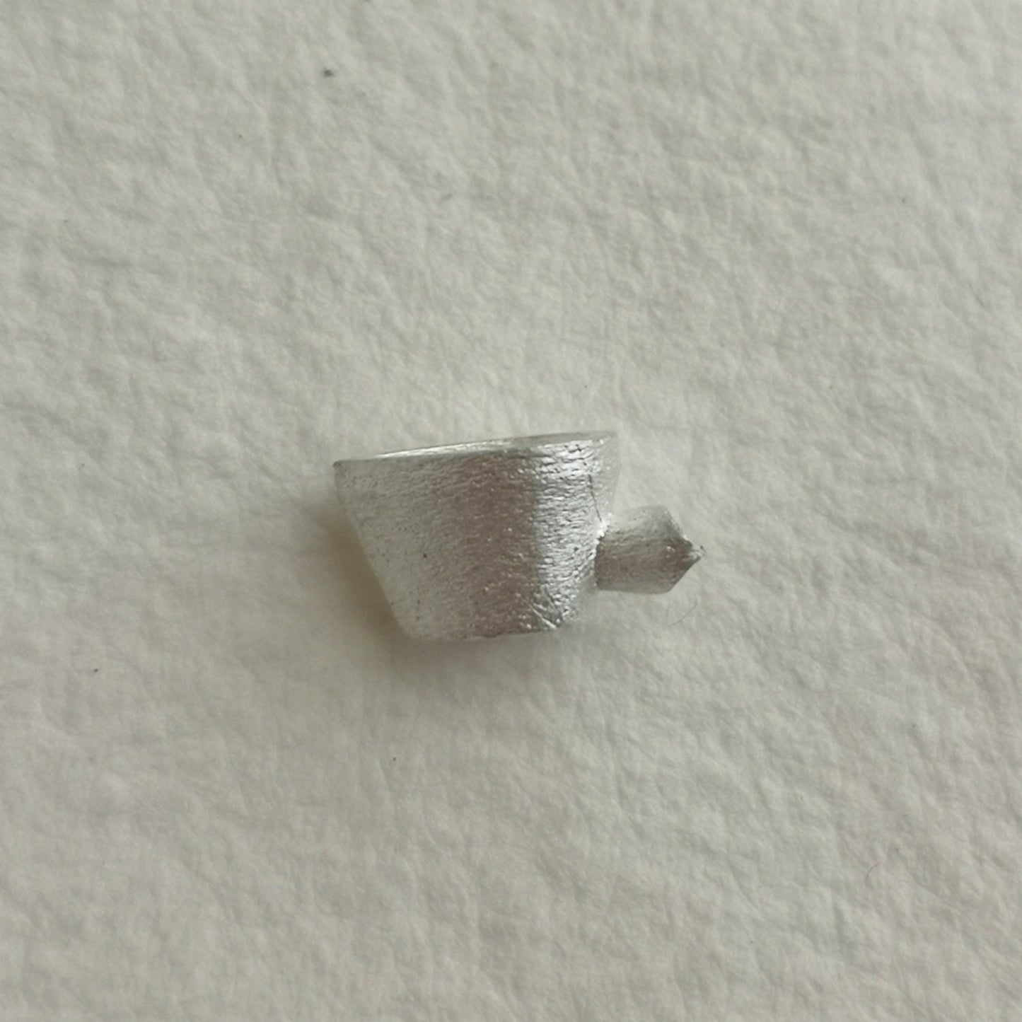 5x3mm Pear collet sterling silver cast stone setting