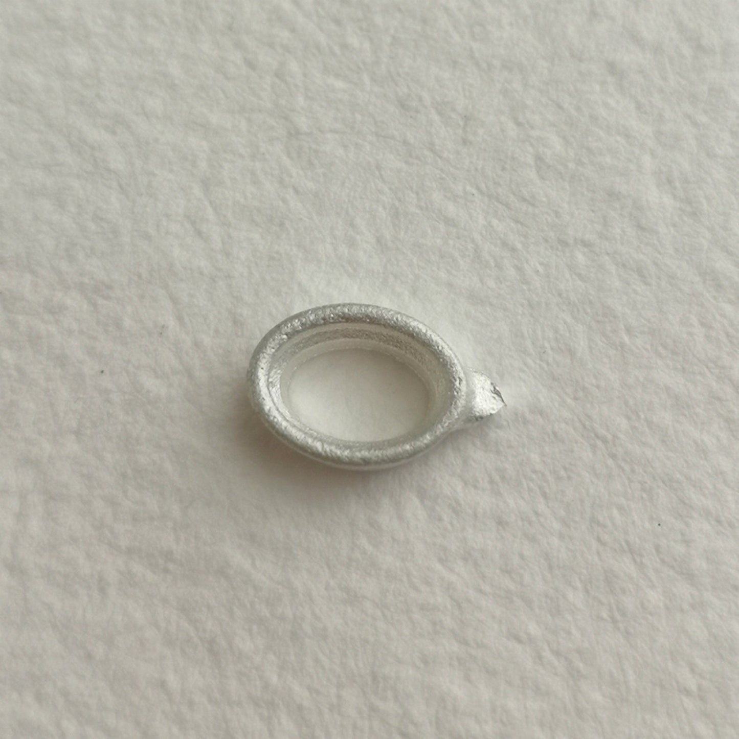 7x5mm Oval collet sterling silver cast stone setting