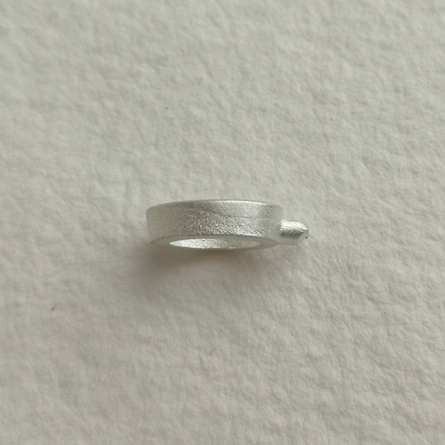 7x5mm Oval collet sterling silver cast stone setting