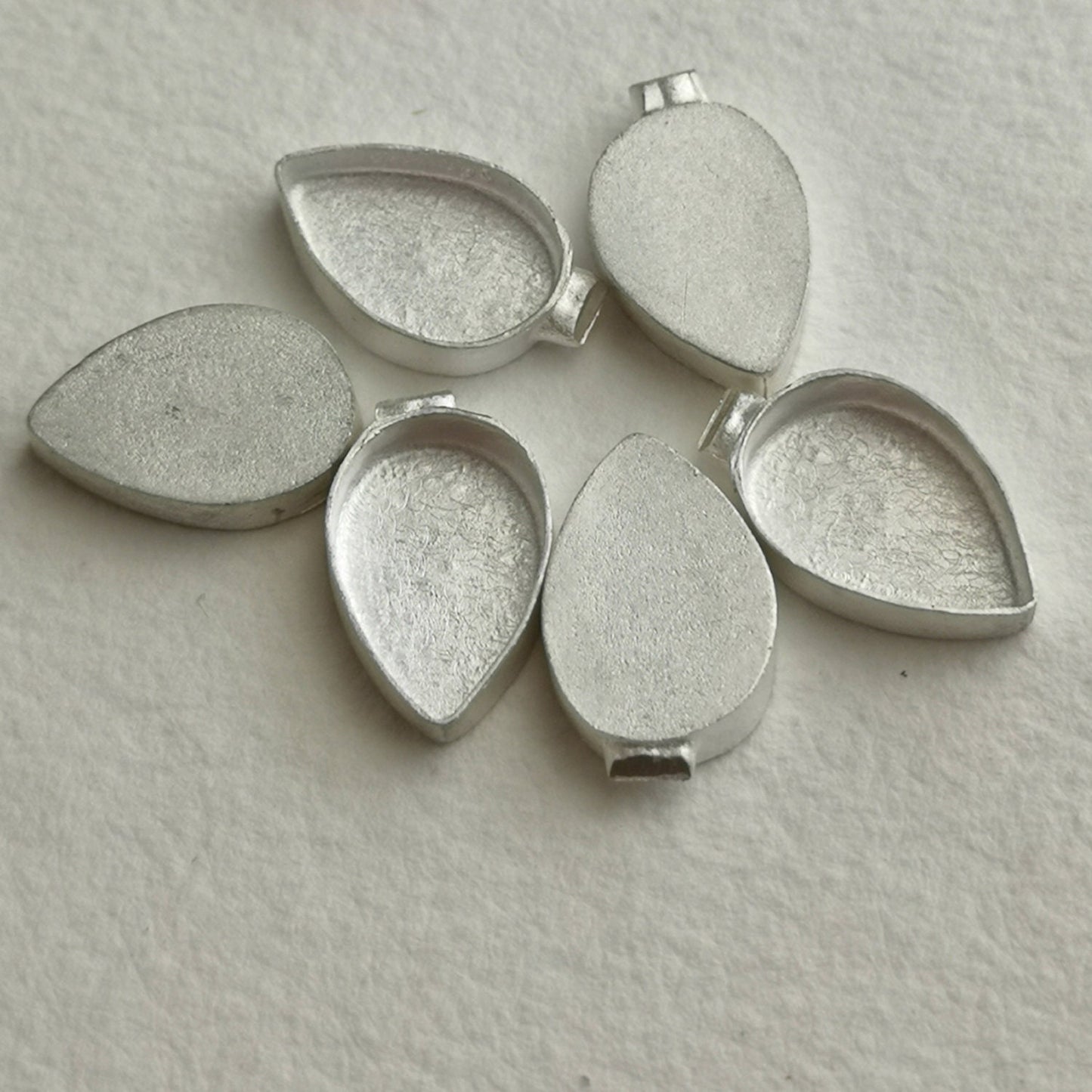15x10mm Pear cabochon cast sterling silver stone setting