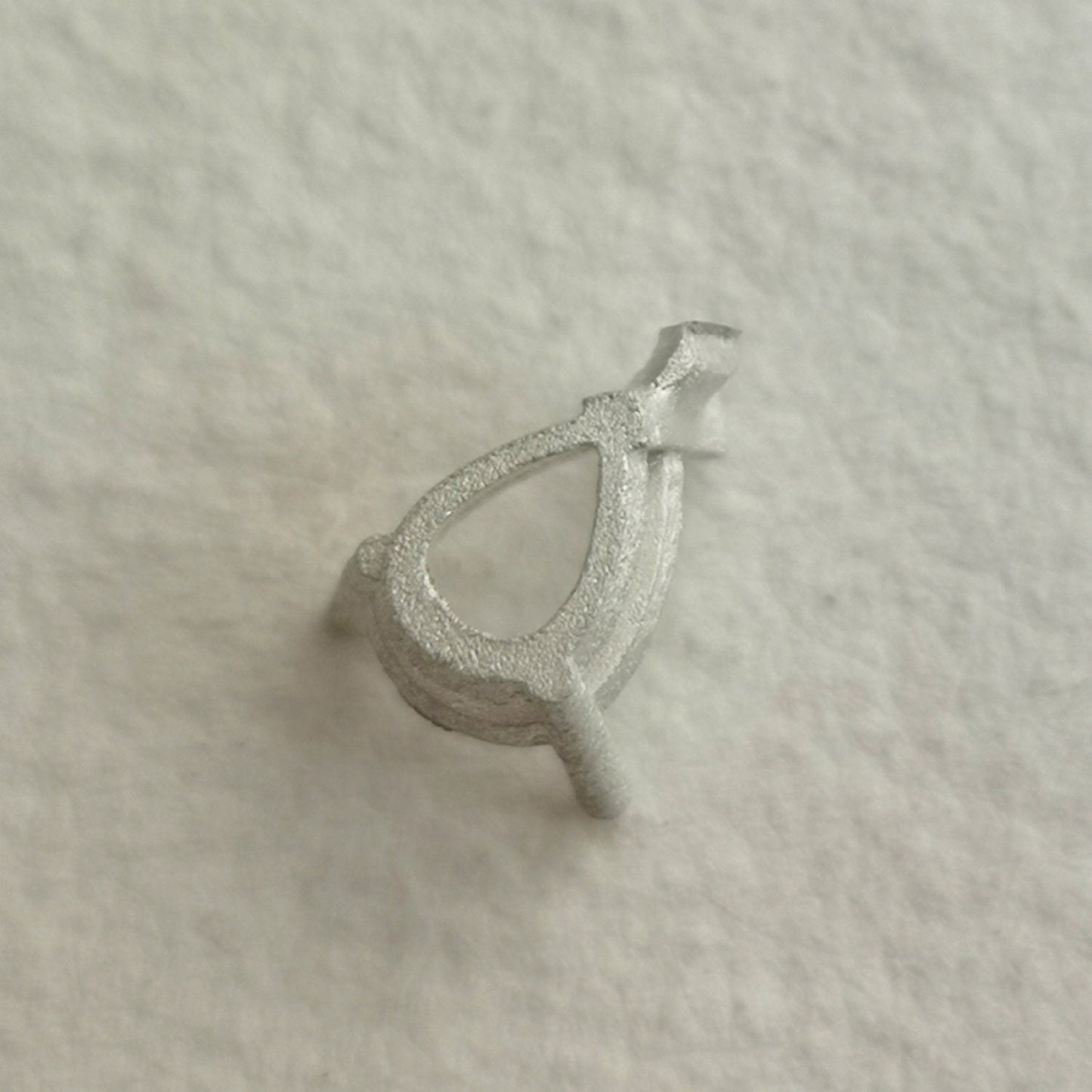 8x6mm Pear 3 claw sterling silver cast stone Setting