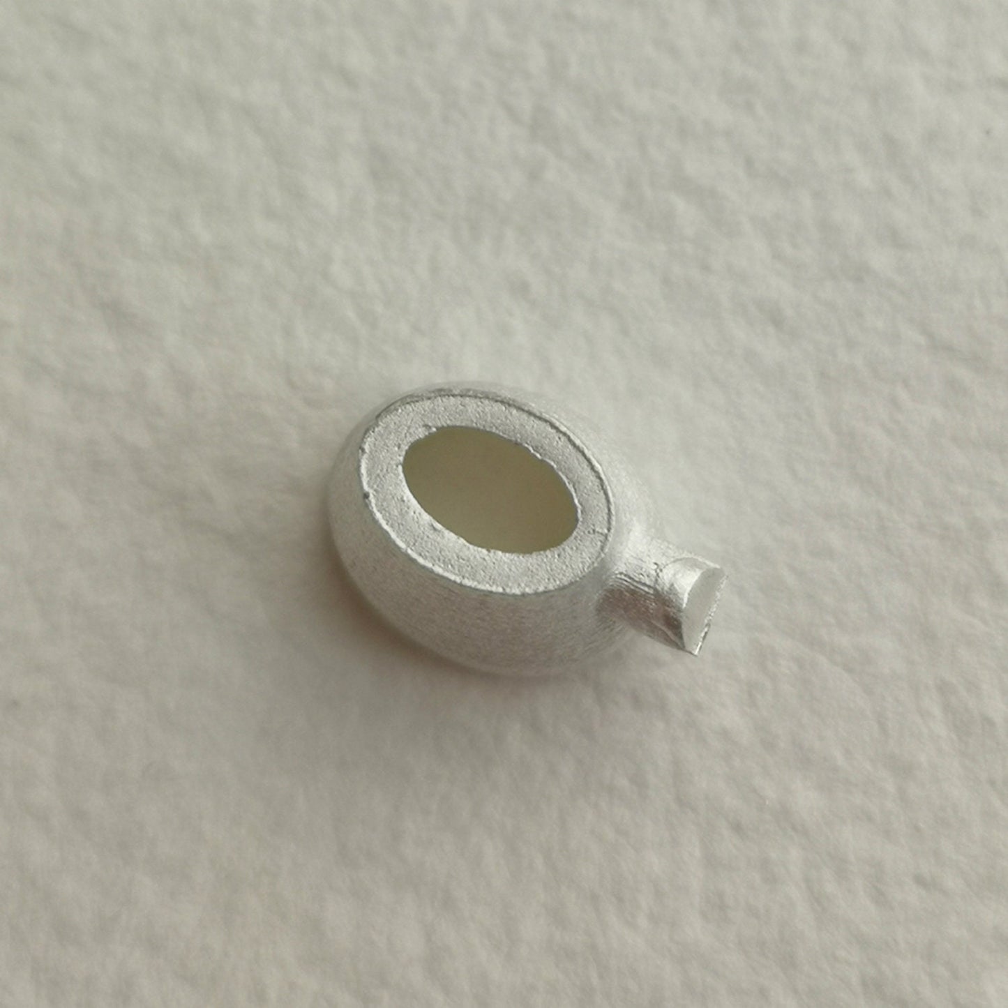 8x6mm Oval collet sterling silver cast stone Setting