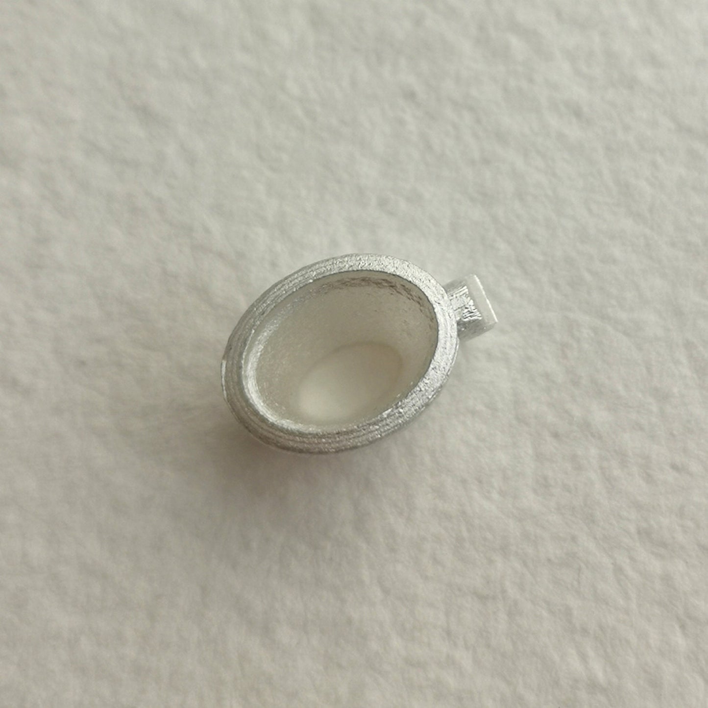 8x6mm Oval collet sterling silver cast stone Setting