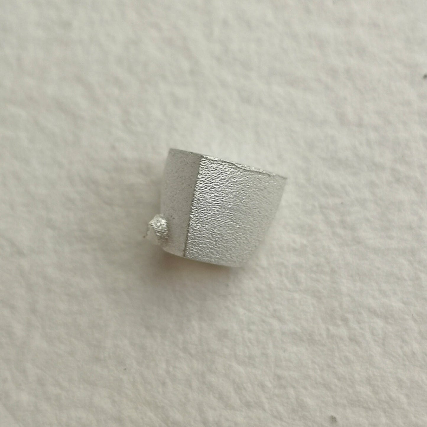 6mm Trillion collet sterling silver cast stone Setting
