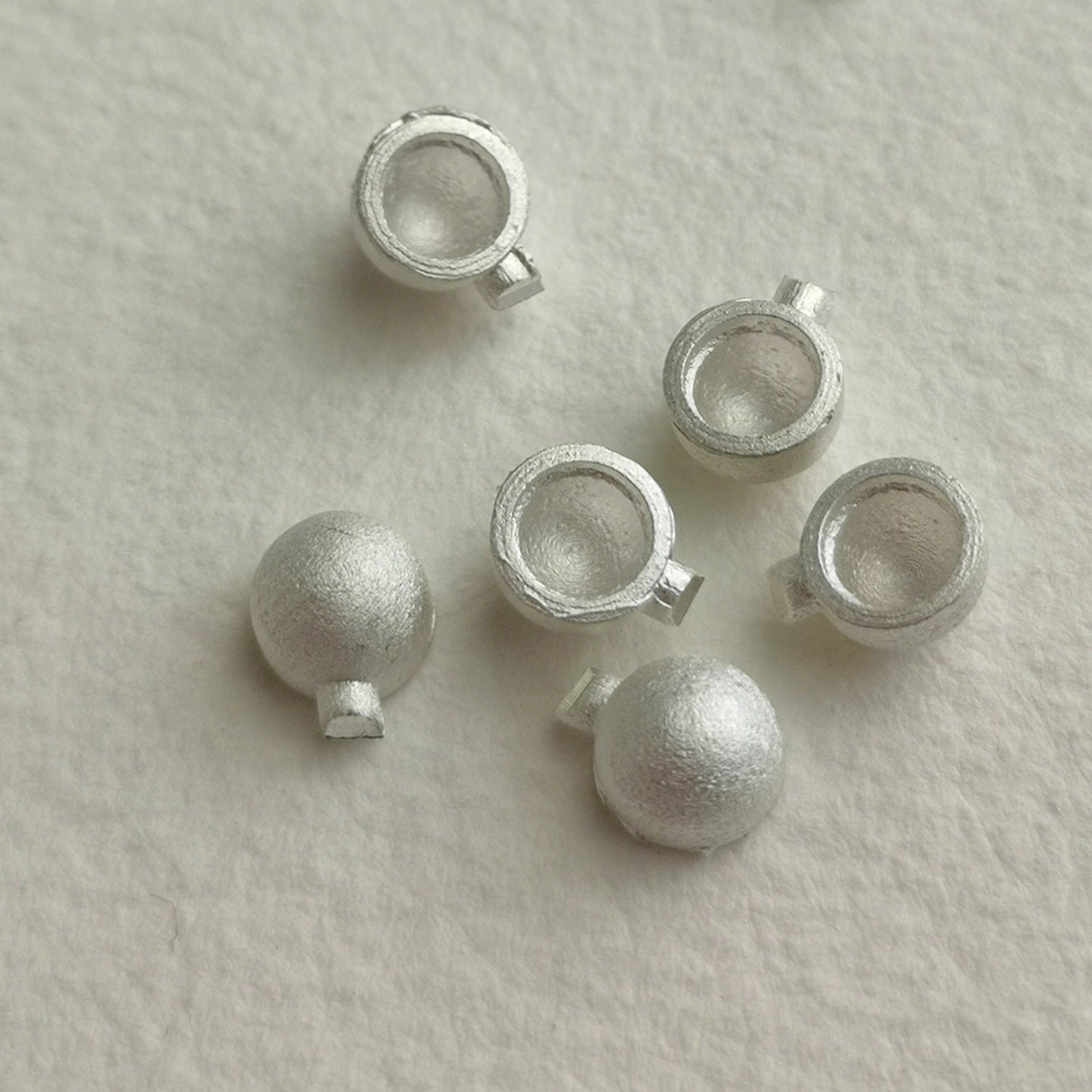 4mm Round Cup collet sterling silver cast stone Setting