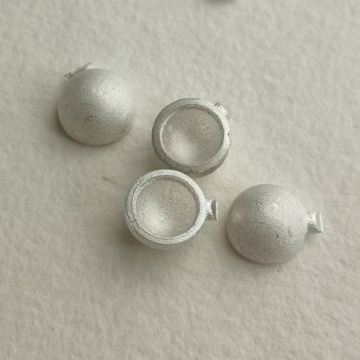 6mm Round Cup collet sterling silver cast stone setting