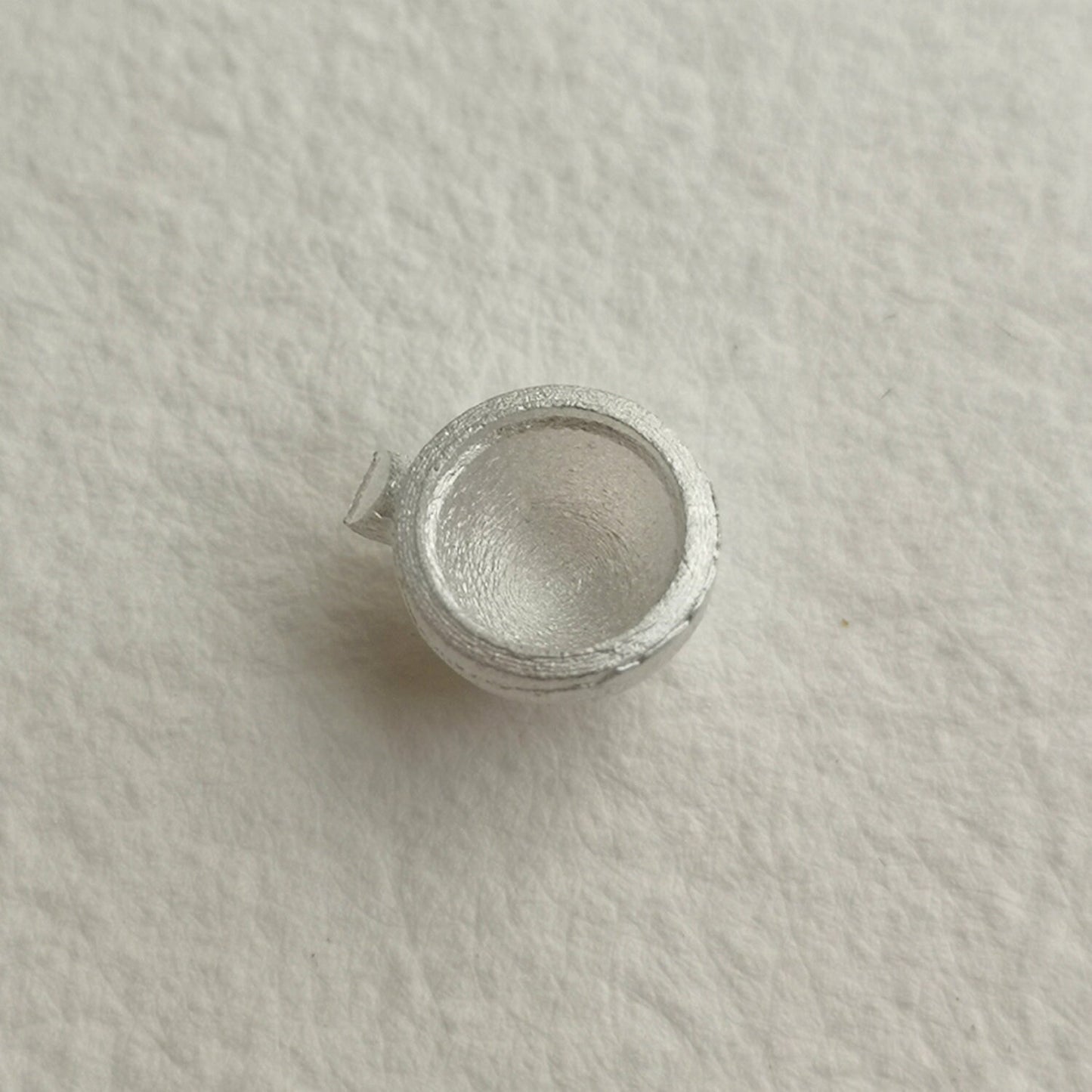 6mm Round Cup collet sterling silver cast stone setting
