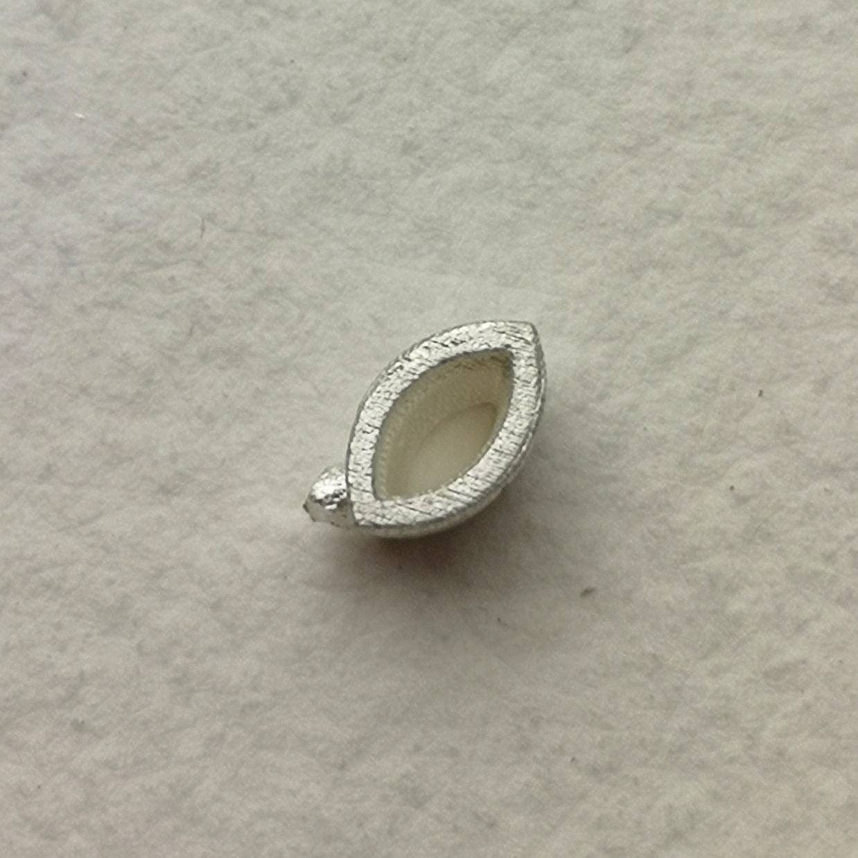 4x2mm Marquise collet sterling silver cast stone setting