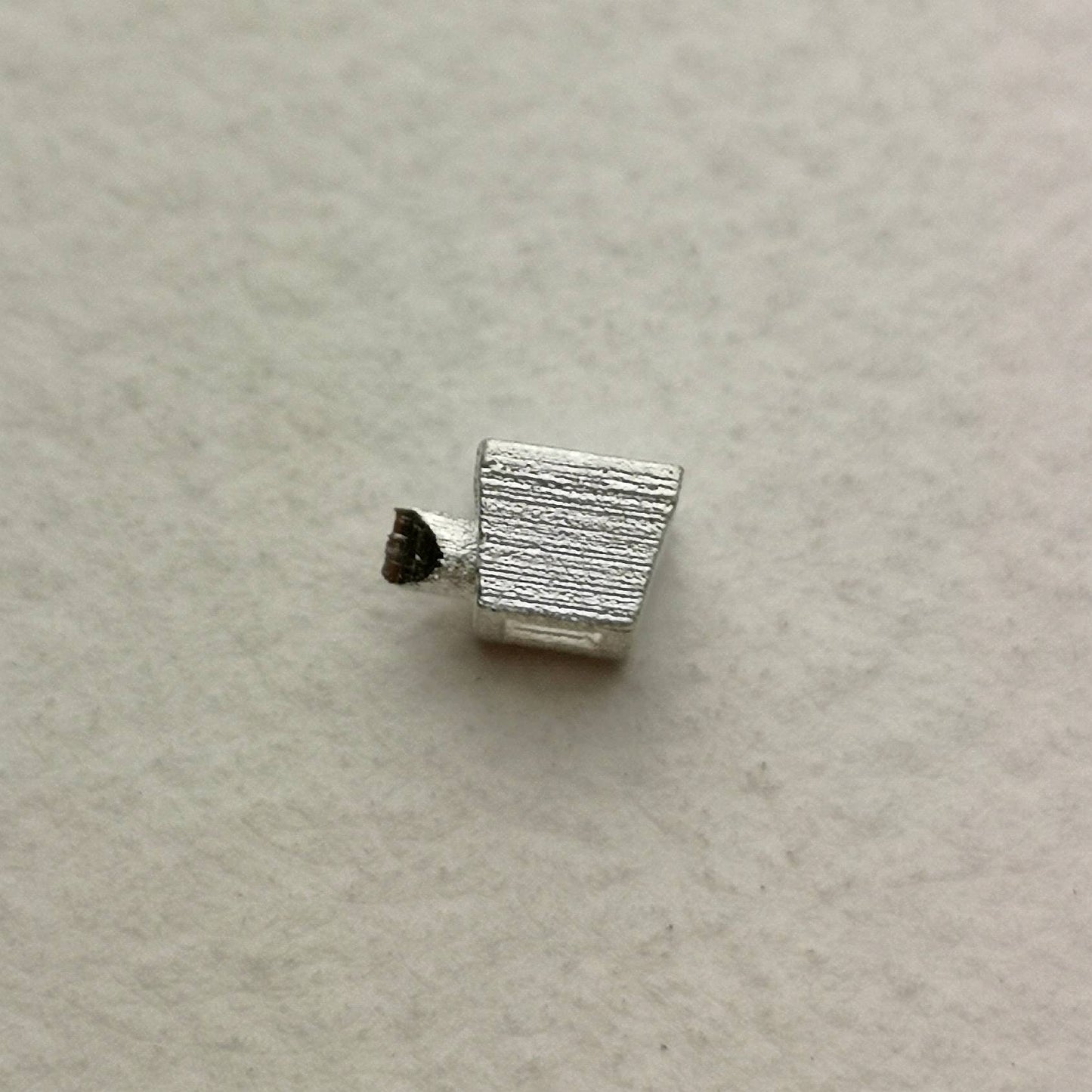 3mm Square collet sterling silver cast stone setting