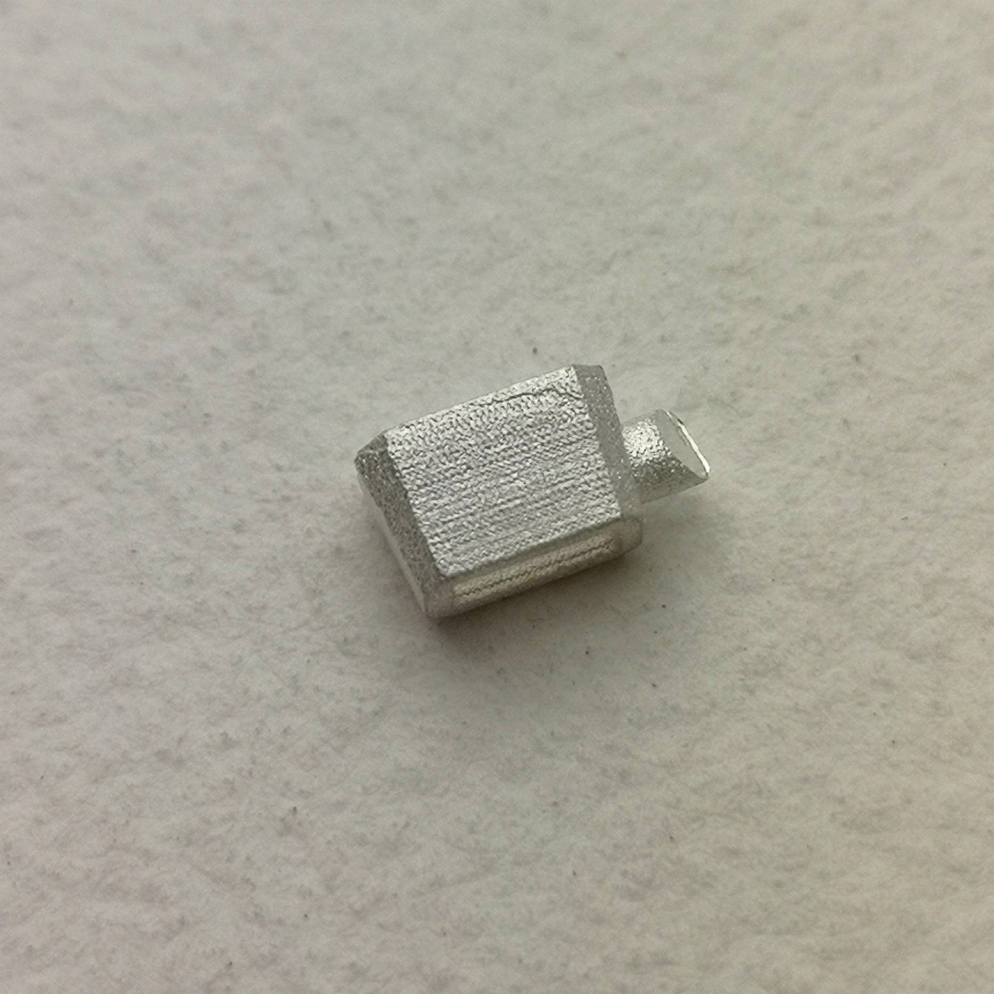 5x3mm Octagon / Emerald collet sterling silver cast stone setting