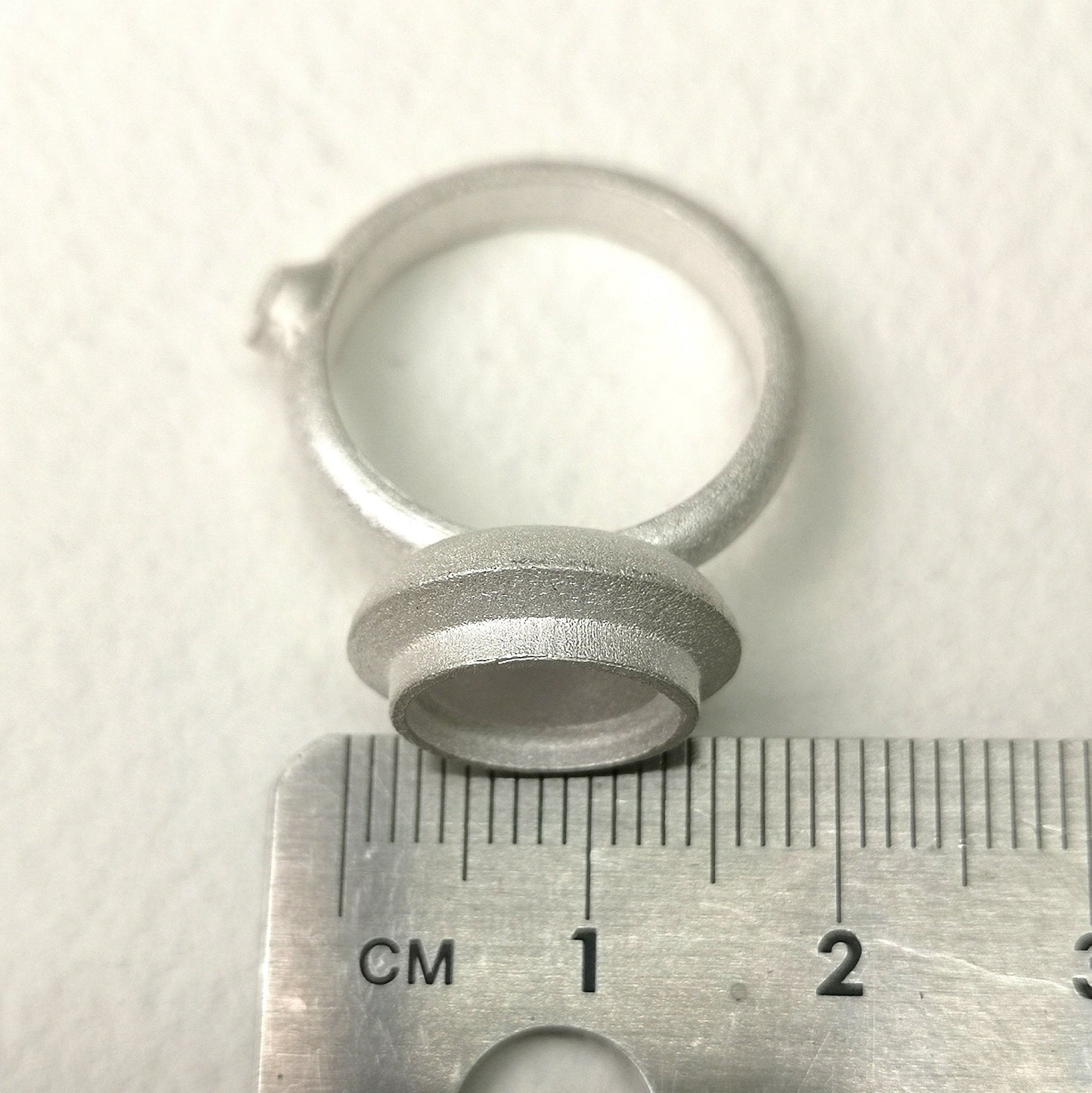 10x8mm Oval collet sterling silver cast ring blank