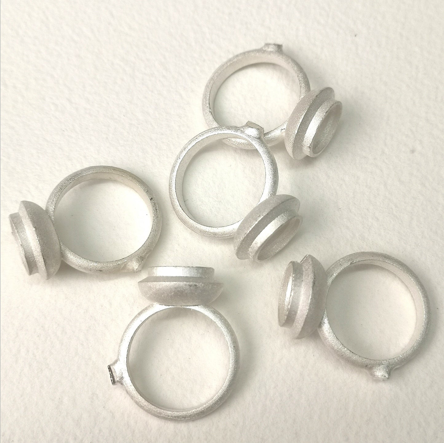 10x8mm Oval collet sterling silver cast ring blank
