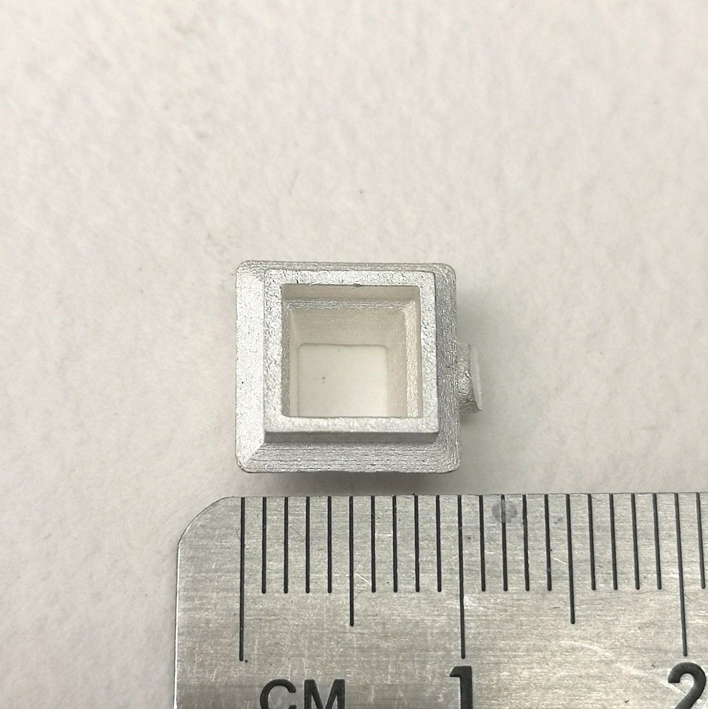 6mm Square collet sterling silver stone setting