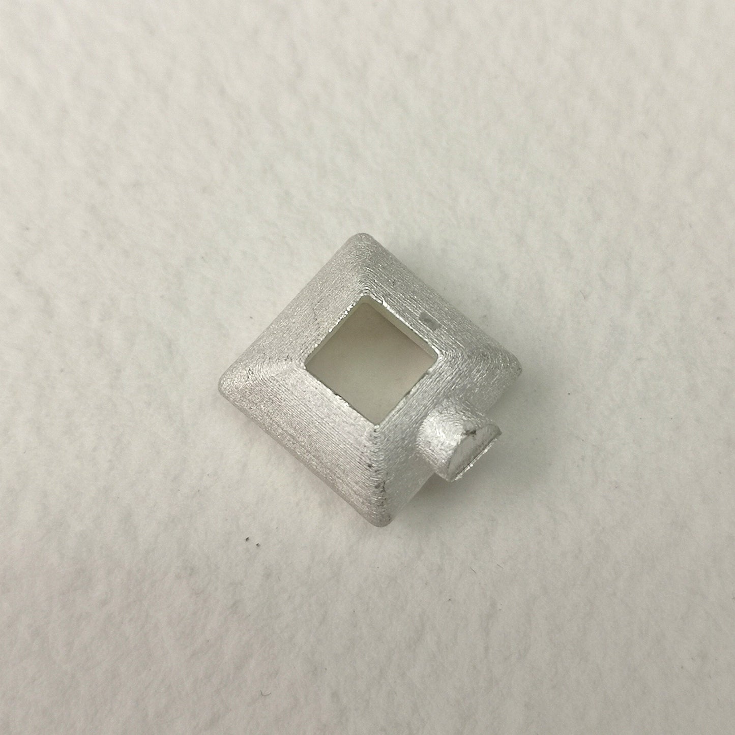 6mm Square collet sterling silver stone setting
