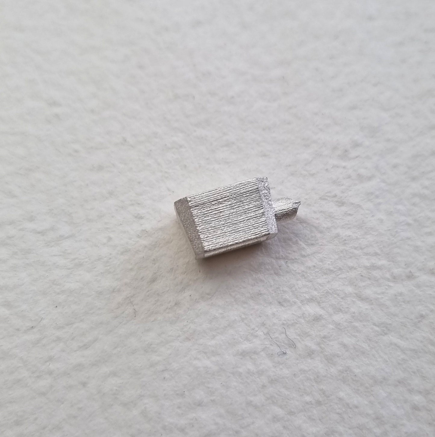 7x5mm Octagon / Emerald collet sterling silver cast stone setting