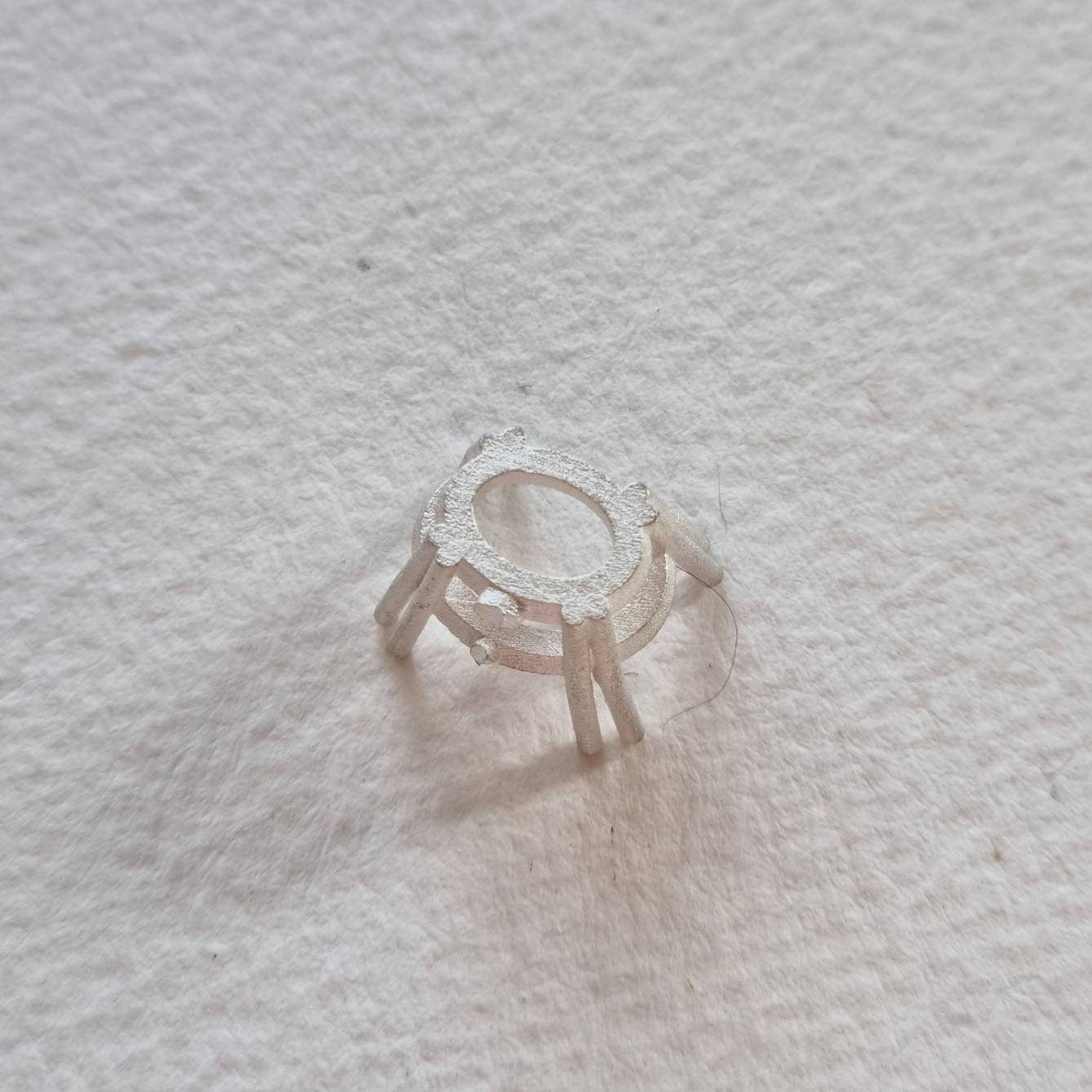 12x10mm Oval 8 claw sterling silver cast stone setting
