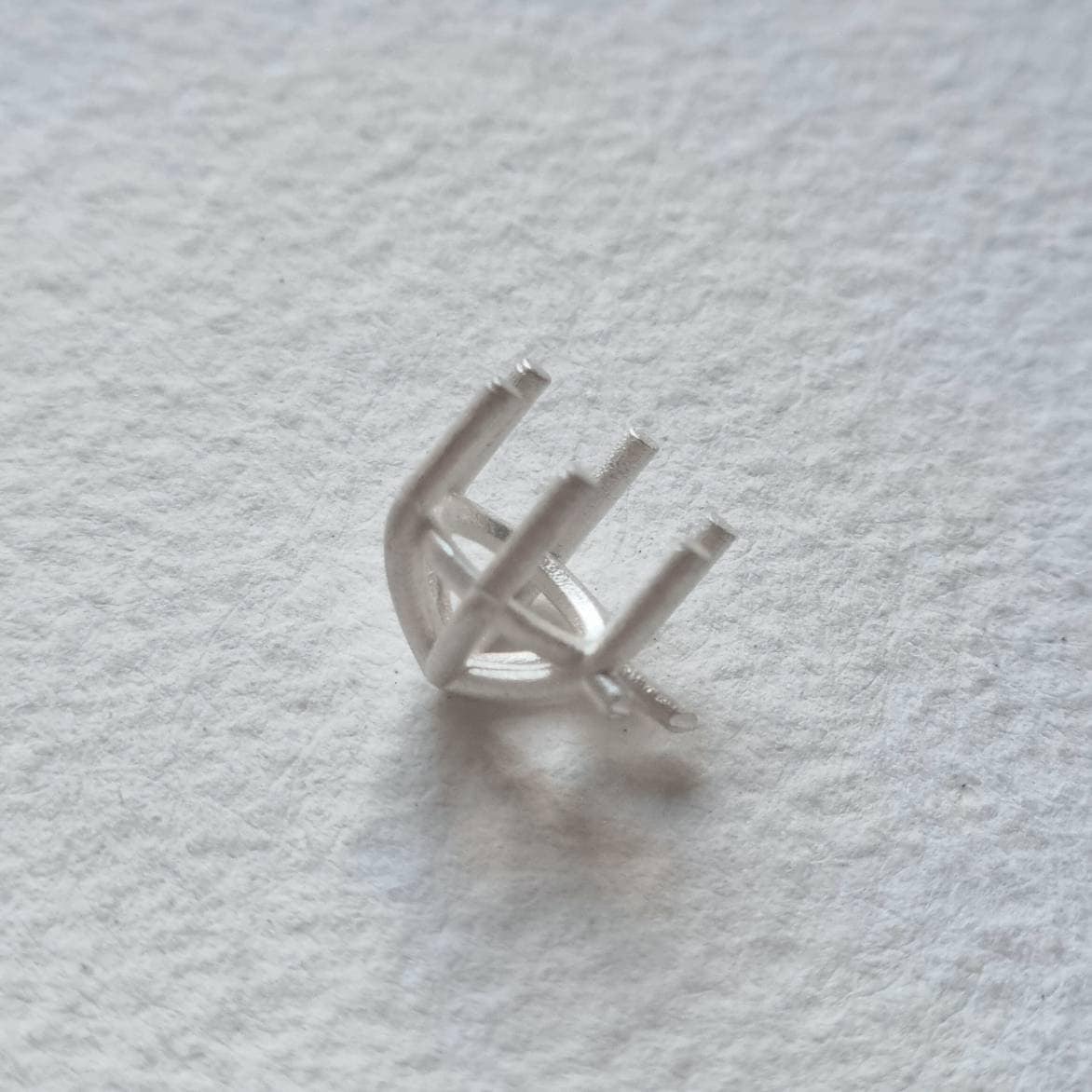 8mm Round 6 claw basket sterling silver cast stone Setting