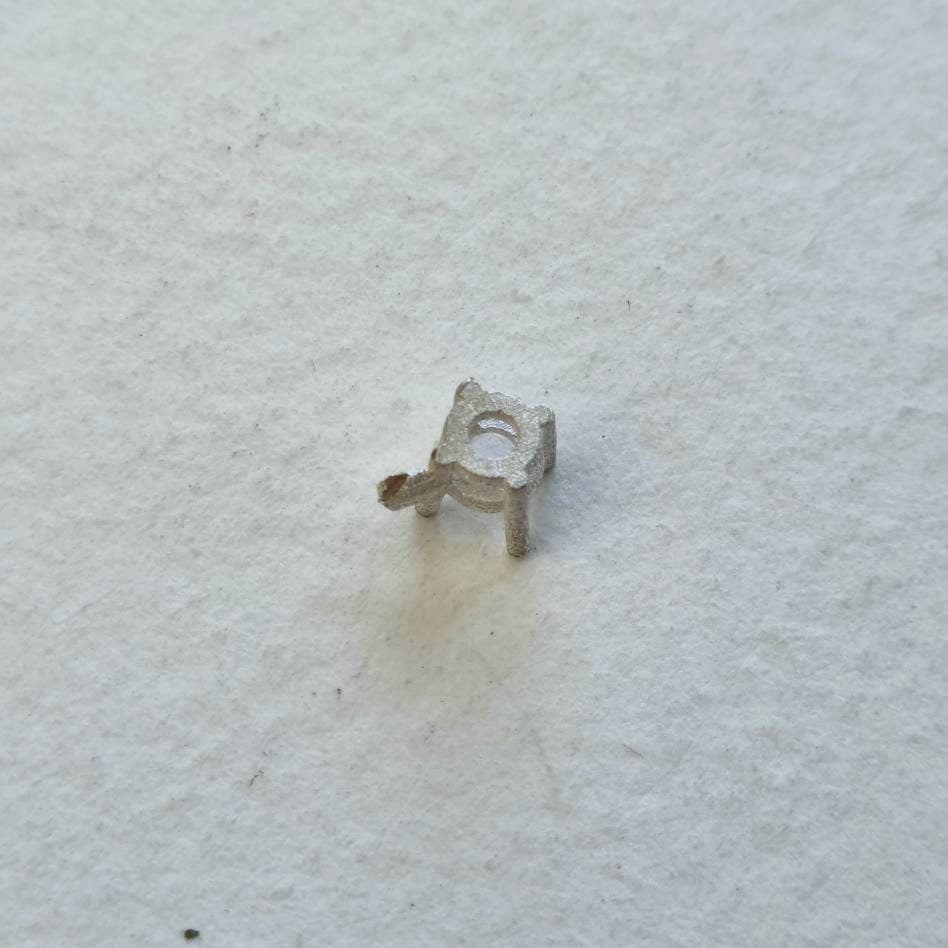 3.5mm Round 4 claw sterling silver cast stone setting