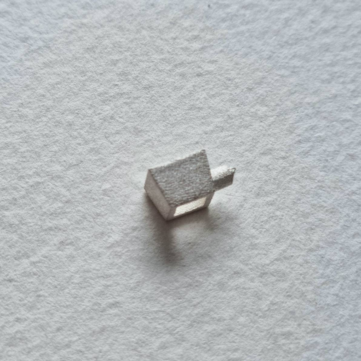 5mm Square collet sterling silver cast stone setting
