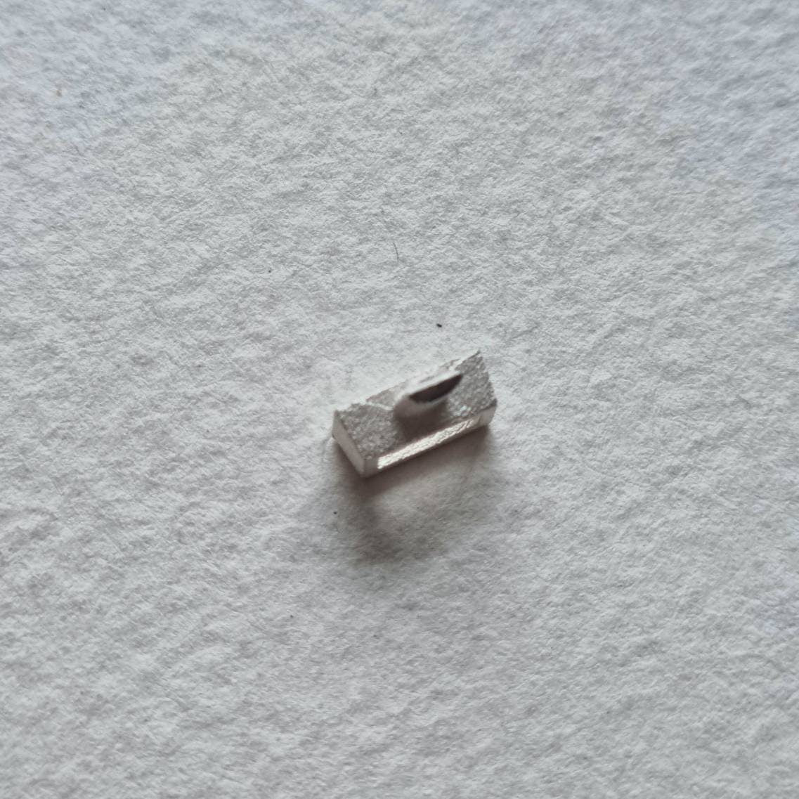 6x3mm Baguette collet sterling silver stone setting
