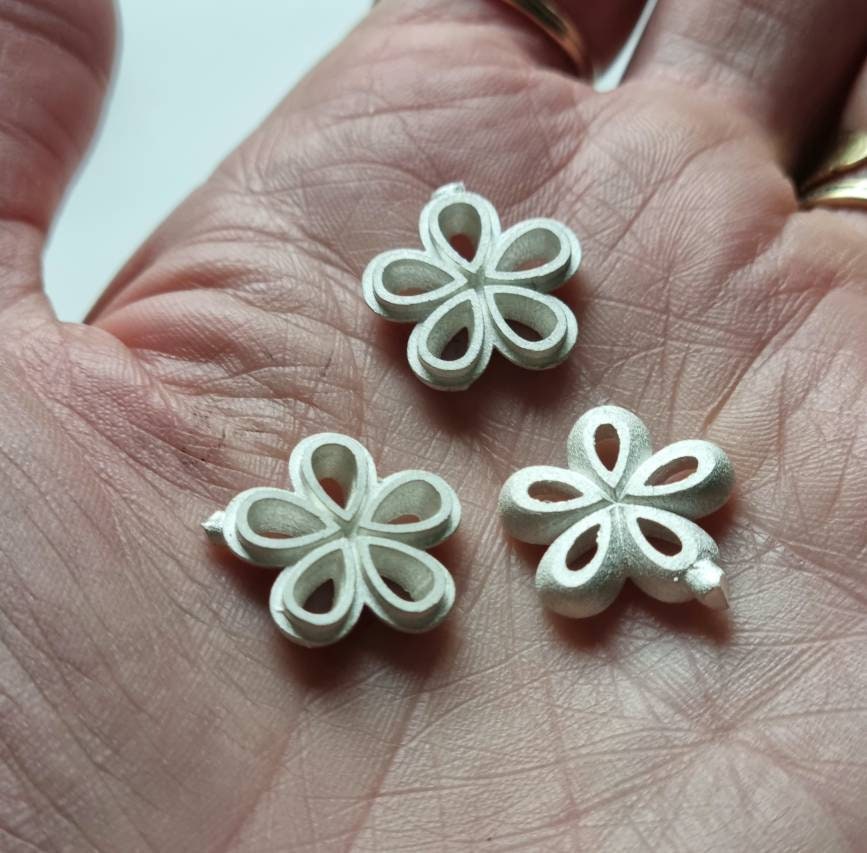 5x3mm Pear multi stone collet sterling silver cast stone setting