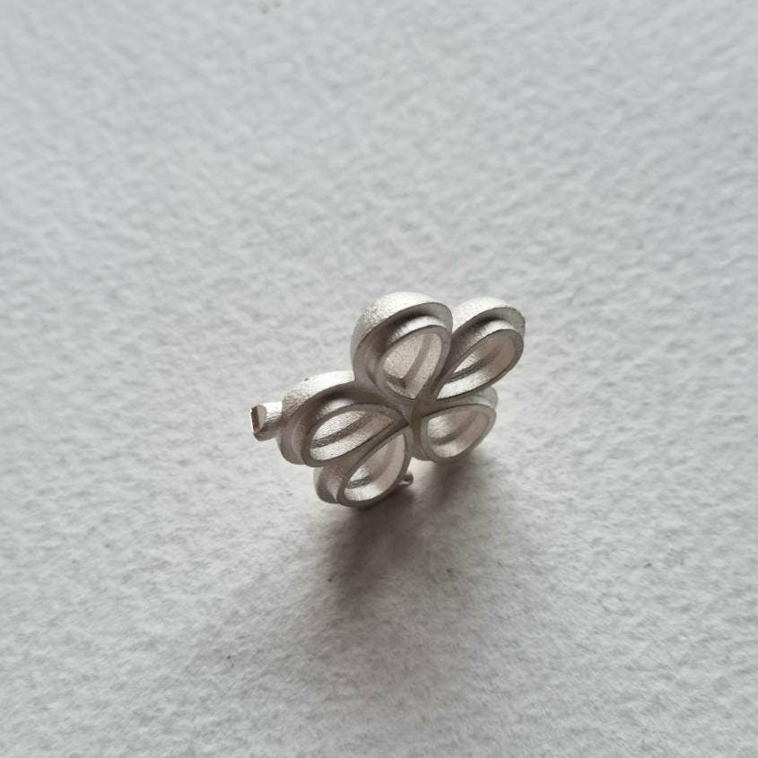 7x5mm Pear multi stone collet Sterling silver cast stone setting