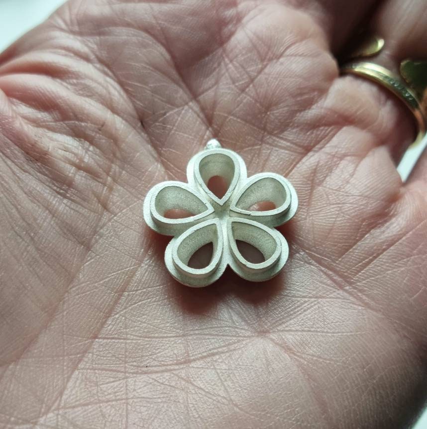 7x5mm Pear multi stone collet Sterling silver cast stone setting