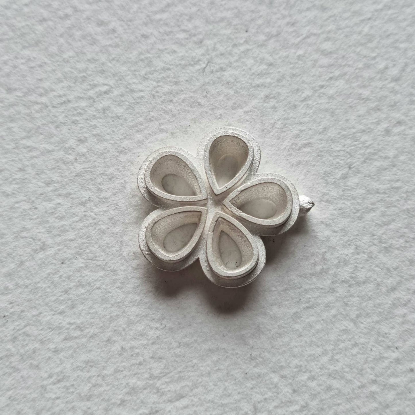7x5mm Pear multi stone collet Sterling silver cast stone setting