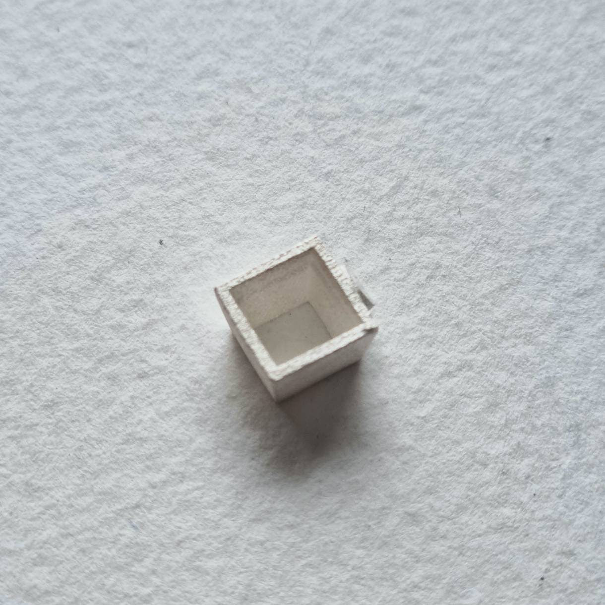 6mm Square collet sterling silver cast stone setting