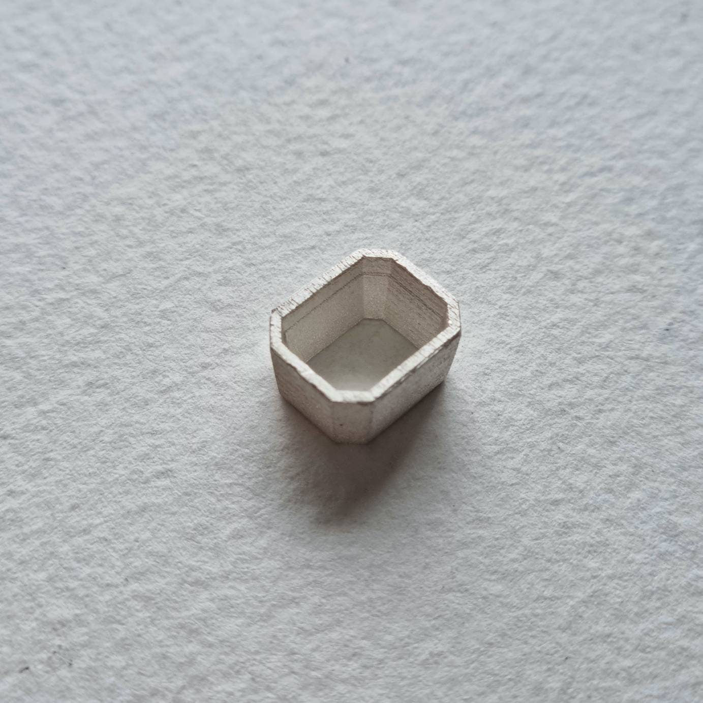 9.5 x 7.5mm Octagon/ Emerald cut collet sterling silver cast stone Setting