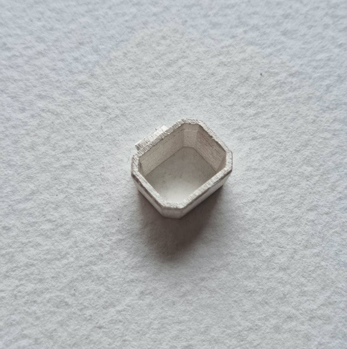 9.5 x 7.5mm Octagon/ Emerald cut collet sterling silver cast stone Setting