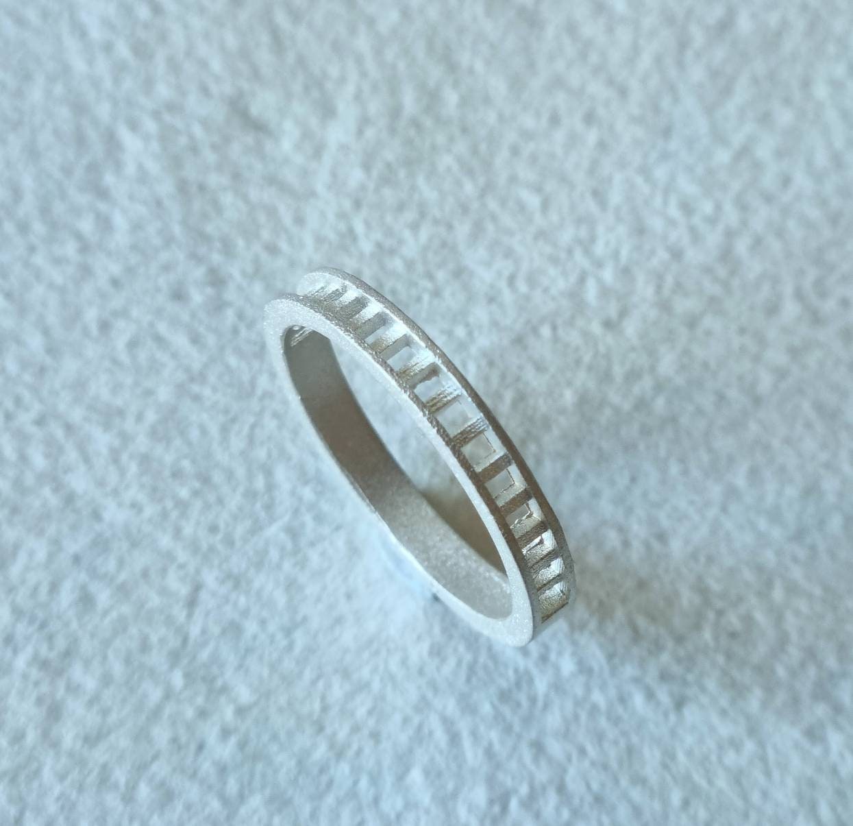 2mm Round or Square stone half eternity channel set sterling silver cast ring blank