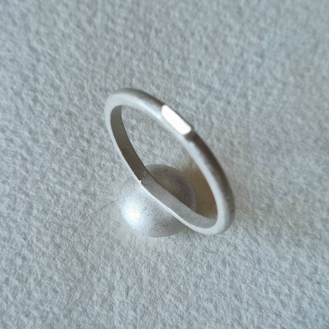 6mm Round collet halo sterling silver cast ring blank